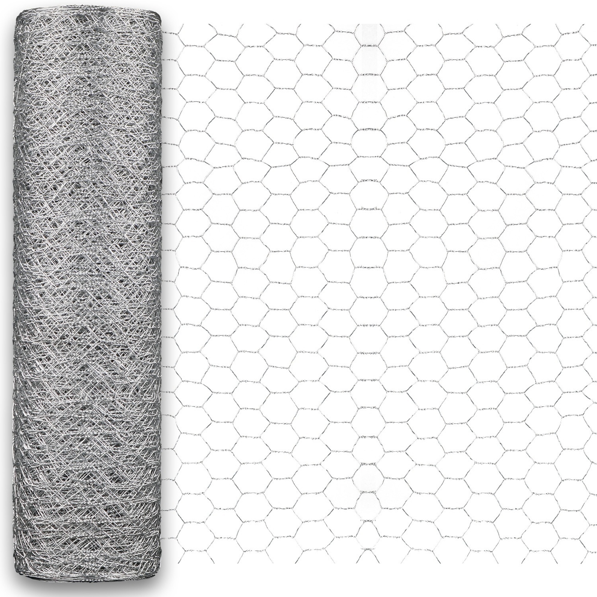 16.9 in. x 131.2 ft. 19-Gauge Hexagonal Galvanized Garden Fence with Corrosion-Resistant